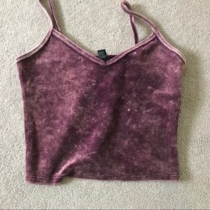 Forever 21 burgundy crop tank top